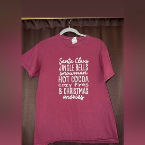 Festive Maroon Graphic T-Shirt